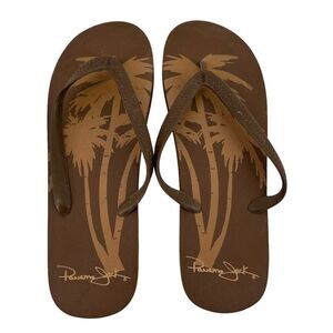 Panama Jack Flip Flops Mens Size 12 Brown Thong Slip On Tropical Beach Casual